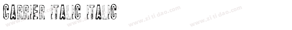 Carrier Italic Italic字体转换